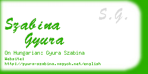 szabina gyura business card